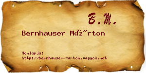 Bernhauser Márton névjegykártya